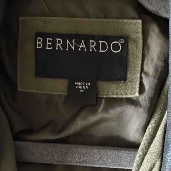 Military Style Fall Jacket with Faux Leather Detail - Picture 6 of 6